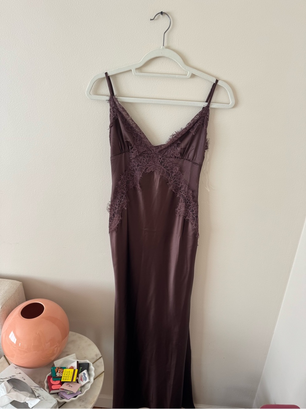 Peppermayo Winona night slip maxi dress - chocolate - Picture 4 of 8